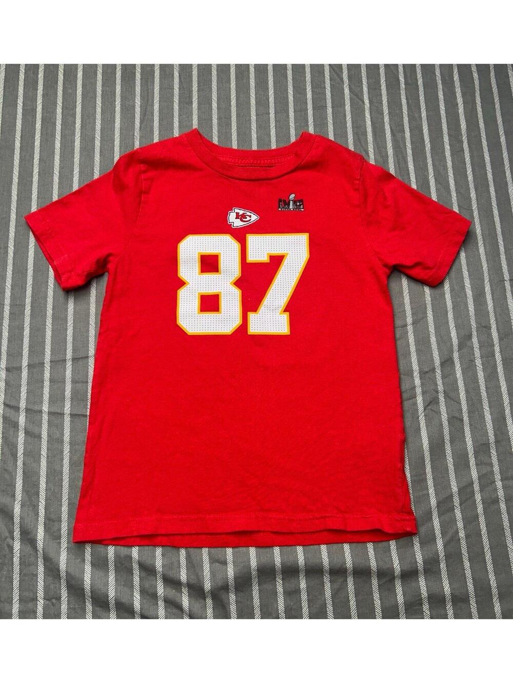 Nike youth Kansas City Chiefs Travis Kelce #87 red t-shirt Large